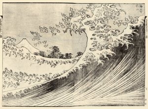 The Great Wave from 100 Views of Mount Fuji, 2nd Volume by Katsushika Hokusai